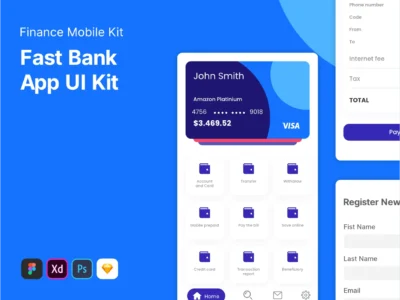 Fast Bank - Finance Mobile App UI Kit