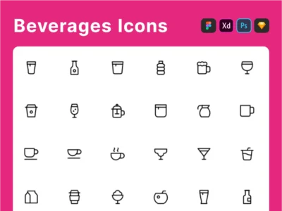 Beverages Line Icons